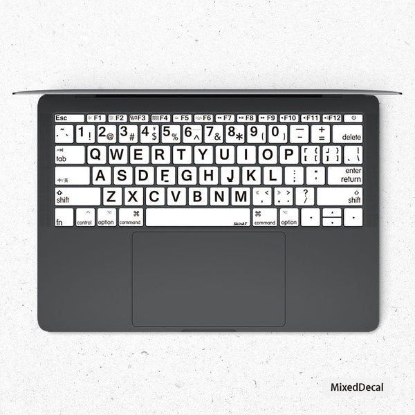 White MacBook keyboard Stickers| Keyboard key's individual Stickers| MacBook Air Vinyl Key’s Skin| MacBook M1 Chip Accessories