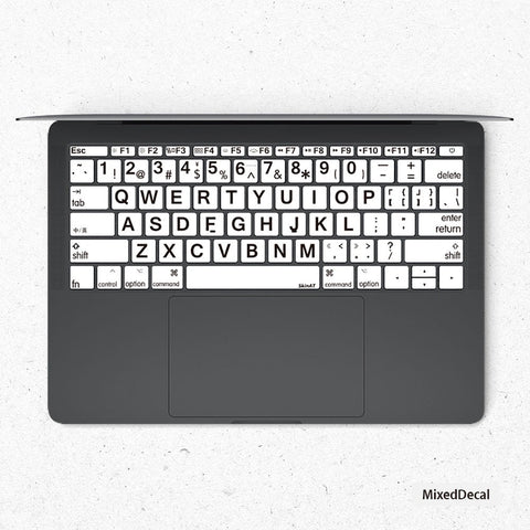 White MacBook keyboard Stickers| Keyboard key's individual Stickers| MacBook Air Vinyl Key’s Skin| MacBook M1 Chip Accessories