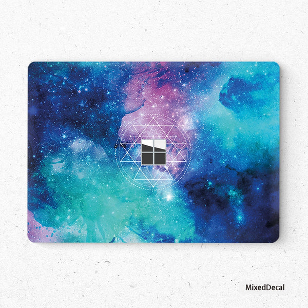 Laptop Stickers Microsoft Surface Laptop Skin Marble vinyl Sticker Bottom Surface Book 2 Decal Protector Cover Green Universe