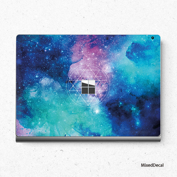Laptop Stickers Microsoft Surface Laptop Skin Marble vinyl Sticker Bottom Surface Book 2 Decal Protector Cover Green Universe