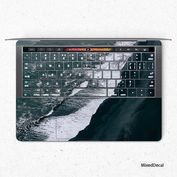 Black Beach Keyboard MacBook Pro Touch 16 Skin MacBook Air Cover MacBook Retina 12 Protective Vinyl skin Anti Scratch Laptop Cover