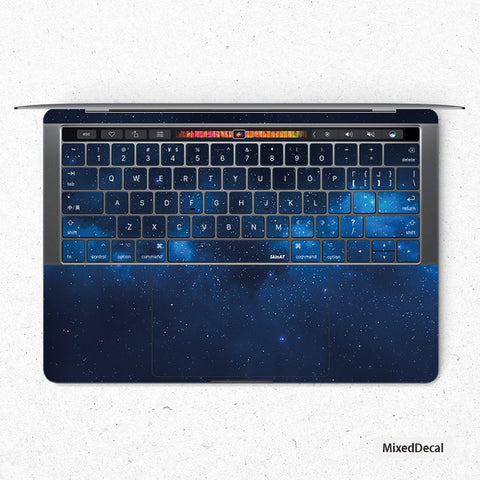 Blue Galaxy Keyboard MacBook Pro Touch 16 Skin MacBook Air Cover MacBook Retina 12 Protective Vinyl skin Anti Scratch Laptop Cover