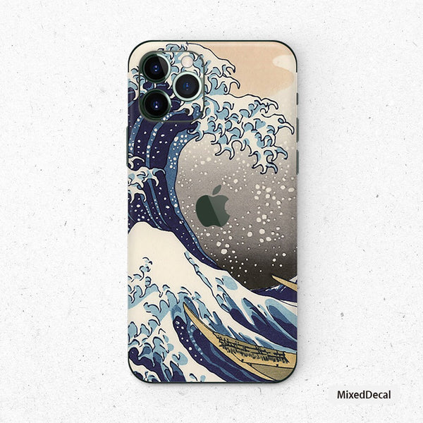 The Great Wave off Kanagaw iPhone 14 Pro Skin iPhone 13 Pro Case iPhone 13 Pro decals iPhone 12 stickers iPhone back Vinyl cover