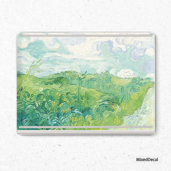 Green wheat field Laptop Stickers Microsoft Surface Book Skin Surface Laptop Protector Cover Top and Bottom 3M Vinyl Skin