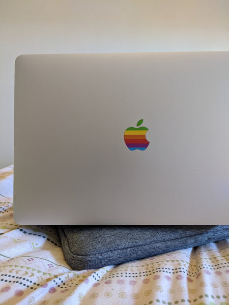 Retro Apple logo Sticker MacBook Pro Logo MacBook Air Sticker MacBook Vinyl Apple logo Sticker Apple  Accessories