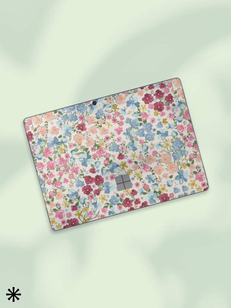 New Microsoft Surface Go Vintage Flower Cover Surface Decal Protection Skin Surface Go Skin Surface Go 2 Cover Surface Go 3 Vinyl Sticker