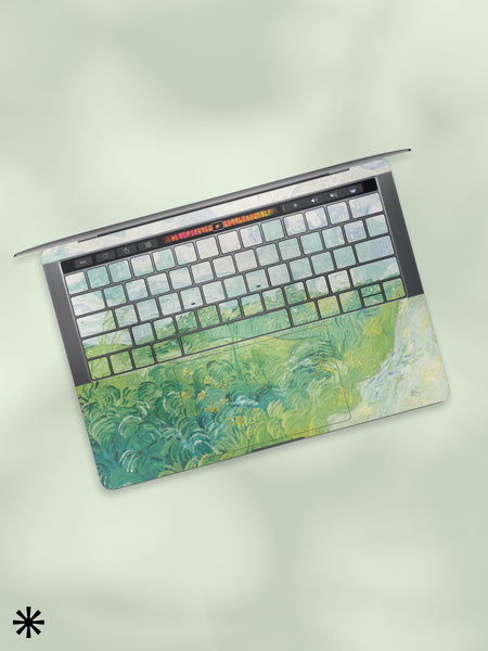 Green Wheat Keyboard MacBook Pro Touch 16 Skin MacBook Air Cover MacBook Retina 12 Protective Vinyl skin Anti Scratch Laptop Cover