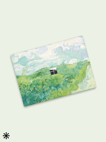 Green wheat field Laptop Stickers Microsoft Surface Book Skin Surface Laptop Protector Cover Top and Bottom 3M Vinyl Skin