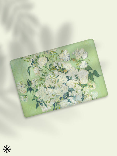 White Rose Vinyl Laptop Skin Computer Decal Universal Laptop Vinyl Cover