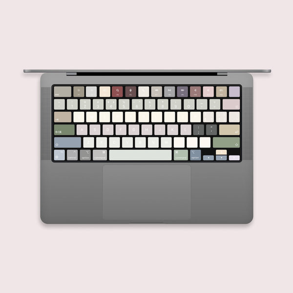 Morandi Keyboard Stickers MacBook Air 13 2018 Skin Keyboard Decal MacBook Pro 15 kits Skin Touch Bar 2017 Laptop Keyboard Stickers Mac Decal