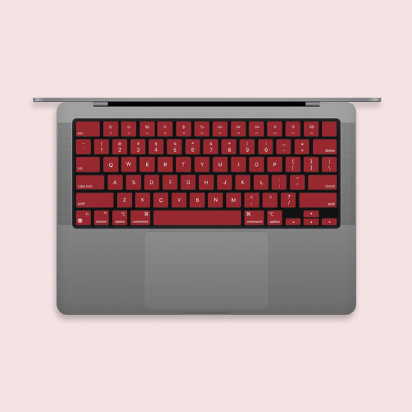 Bengala Red MacBook keyboard Stickers| Keyboard key's individual Stickers| MacBook Air Vinyl Key’s Skin| MacBook M1 Chip Accessories