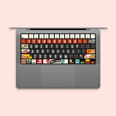 Sticker MacBook keyboard Stickers| Keyboard key's individual Stickers| MacBook Air Vinyl Key’s Skin| MacBook M1 Chip Accessories| Food Theme