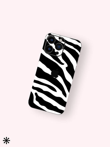 Zebra print iPhone 14 Skin iPhone 13 decal iPhone 13 Pro Skin iPhone 13 Decals iPhone 12 Sticker iPhone Back vinyl Cover