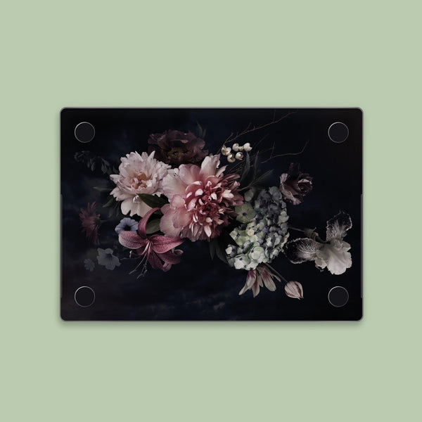 Dark flower Ephemera in the Shadows, Skin Decal Wrap Kit Compatible with the Apple MacBook Pro and Air (M chips or Intel)