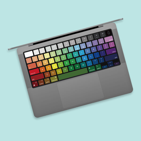 Rainbow MacBook keyboard Laptop Stickers Keyboard Decal MacBook Air 13 Vinyl Skin Kits MacBook Touch Bar MacBook Pro 16 Skin