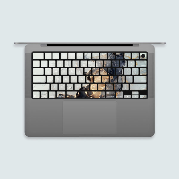 Gold Marbled MacBook keyboard Stickers Keyboard Decal MacBook Air 13 Vinyl Skin Kits MacBook Pro 14 keyboard individual stickers