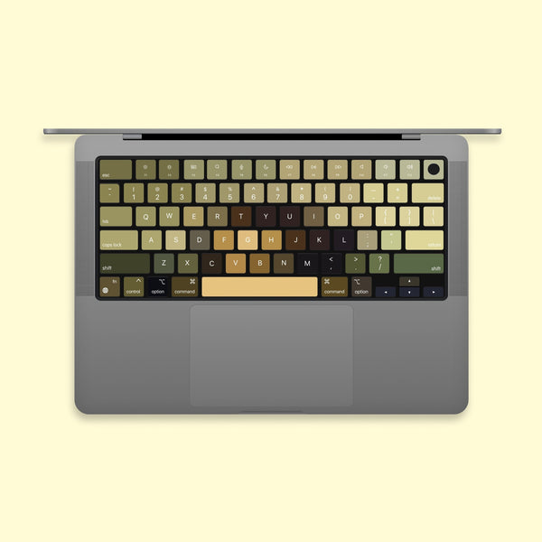 Green color block 2 MacBook keyboard Stickers| Keyboard key's individual Stickers| MacBook Air Vinyl Key’s Skin| MacBook M1 Chip Accessories