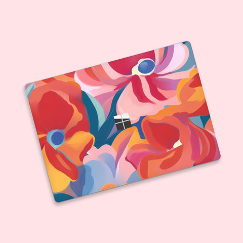 Floral Sound Microsoft Surface Laptop Decal, Bold  Design,  Floral Surface Book Skin, Durable Protection for Surface Laptop