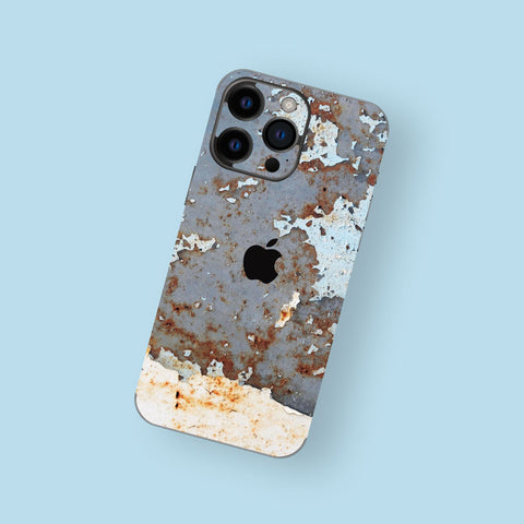 Blue Rustic Metal-Themed Protective Skin for Apple iPhone - Unique, Stylish, Durable Design, Decal for iPhone