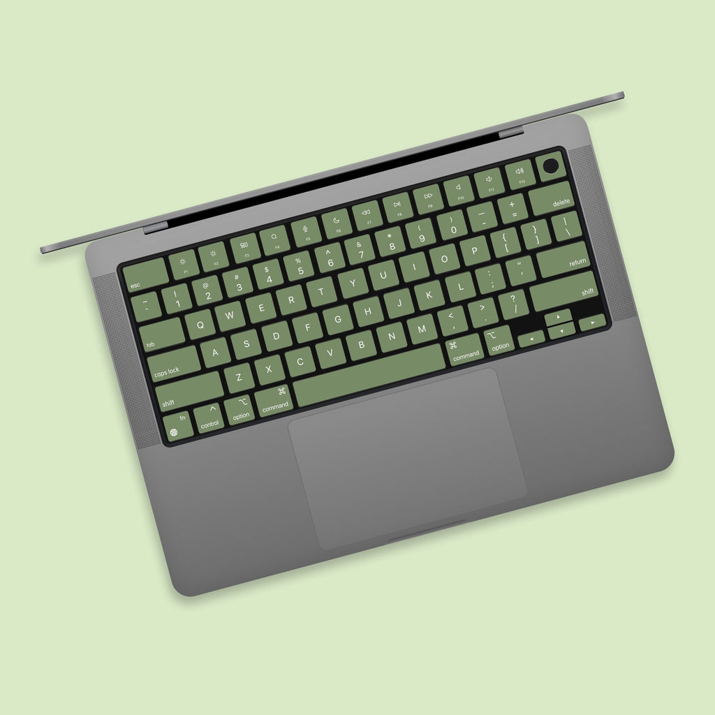 Basil MacBook keyboard Stickers| Keyboard key's individual Stickers| MacBook Air Vinyl Key’s Skin| MacBook M1 Chip Accessories