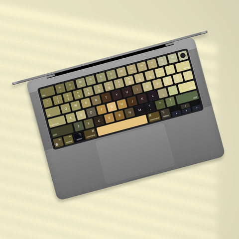Green color block 2 MacBook keyboard Stickers| Keyboard key's individual Stickers| MacBook Air Vinyl Key’s Skin| MacBook M1 Chip Accessories