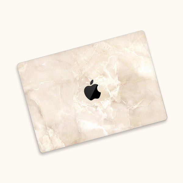 Beige Marble MacBook Pro Touch 16 Skin MacBook Air Cover MacBook Retina 12 Protective Vinyl skin Anti Scratch Laptop Top and Bottom Cover