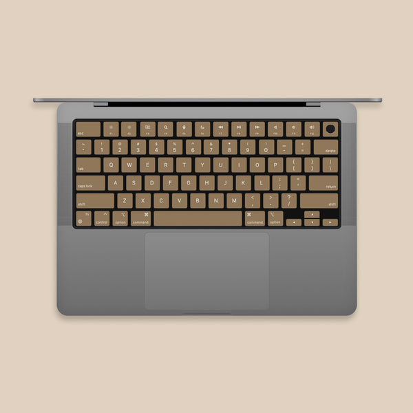 Acorn Brown MacBook Keyboard Stickers, Keyboard key's individual Stickers, Keyboard Decal, MacBook M Chip Accessories