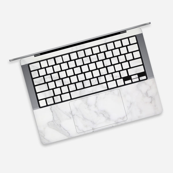 White Marble MacBook Pro Touch 16 Skin MacBook Pro 13 Cover MacBook Air Protective Vinyl skin Anti Scratch Laptop Top and Bottom Cover