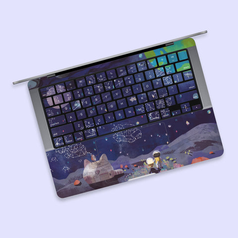 Cat Planet Keyboard MacBook Pro Touch 16 Skin MacBook Air Cover MacBook Retina 12 Protective Vinyl skin Anti Scratch Laptop Cover