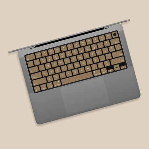 Acorn Brown MacBook Keyboard Stickers, Keyboard key's individual Stickers, Keyboard Decal, MacBook M Chip Accessories