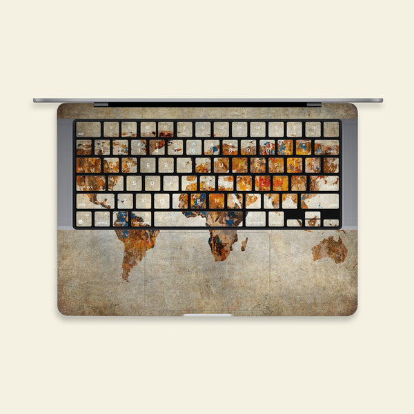 Classic Map MacBook Air 13 Decal Keyboard skin Full Cover Laptop Mac Sticker For Apple 11 12 13 15 (Choose the different Countries version)