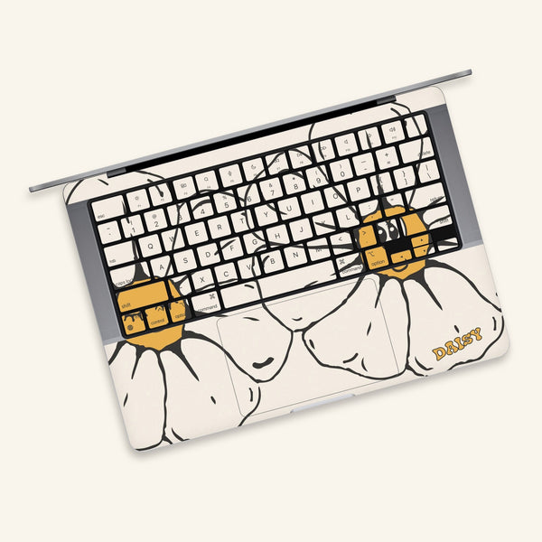 Daisy MacBook Pro Touch Skin MacBook Air Cover MacBook Retina Protective Vinyl skin Anti Scratch Laptop Top and Bottom Cover