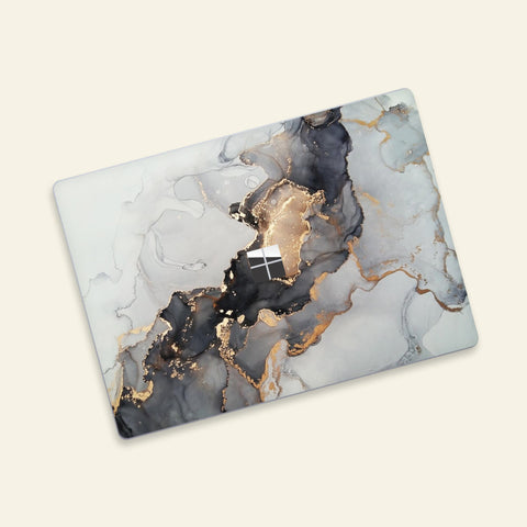 Surface Laptop Go 12.4" Skin Microsoft Laptop Stickers Gold Marble Stickers Top and Bottom Skin