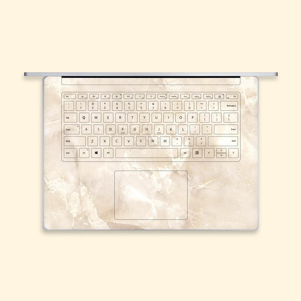Cream-colored Marble Microsoft Surface Book Skin Keyboard Sticker 13in Core i5 Surface Book 3 15 inch Decal Protector Cover