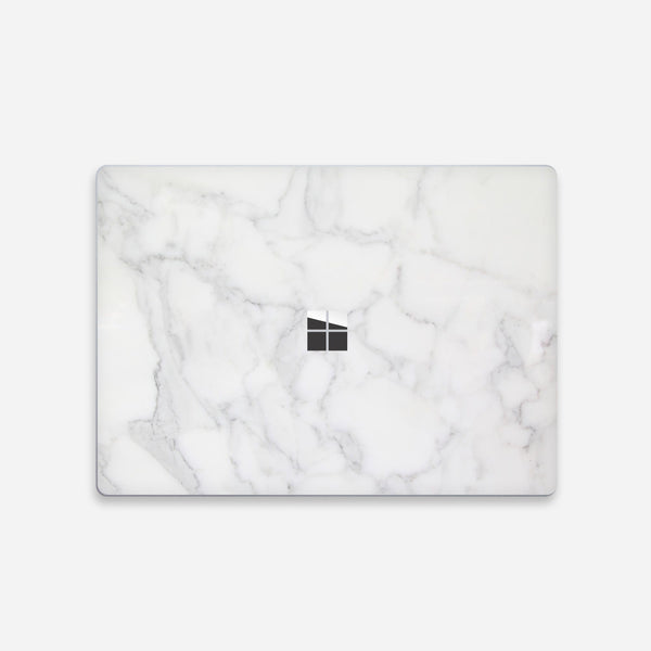 Surface Laptop Go 12.4" Skin Microsoft Laptop Stickers White Marble Decals Top and Bottom Skin