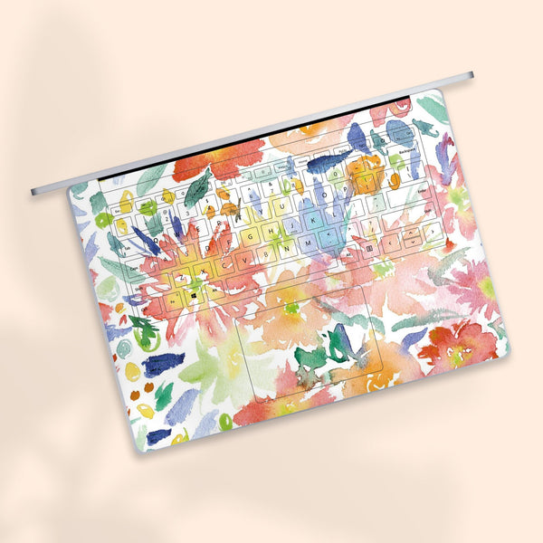 Watercolor Garden Microsoft SurfaceBook Keyboard Sticker Surface Laptop Full Keyboard Skin US Layout 3M Vinyl Skin