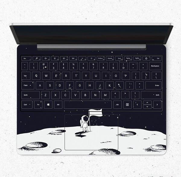 Surface Laptop Go 12.4" Skin Microsoft Laptop Stickers Flag on the Moon Stickers US Keyboard Skin