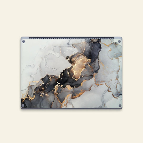 Surface Laptop Go 12.4" Skin Microsoft Laptop Stickers Gold Marble Stickers Top and Bottom Skin