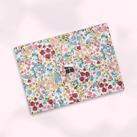 Spring Vintage Flower Laptop Stickers Microsoft Surface Book Skin Surface Laptop Protector Cover Top and Bottom 3M Skin
