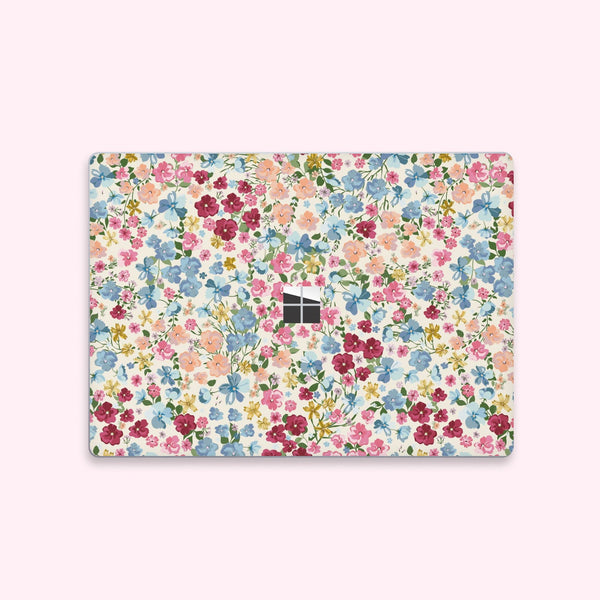 Spring Vintage Flower Laptop Stickers Microsoft Surface Book Skin Surface Laptop Protector Cover Top and Bottom 3M Skin