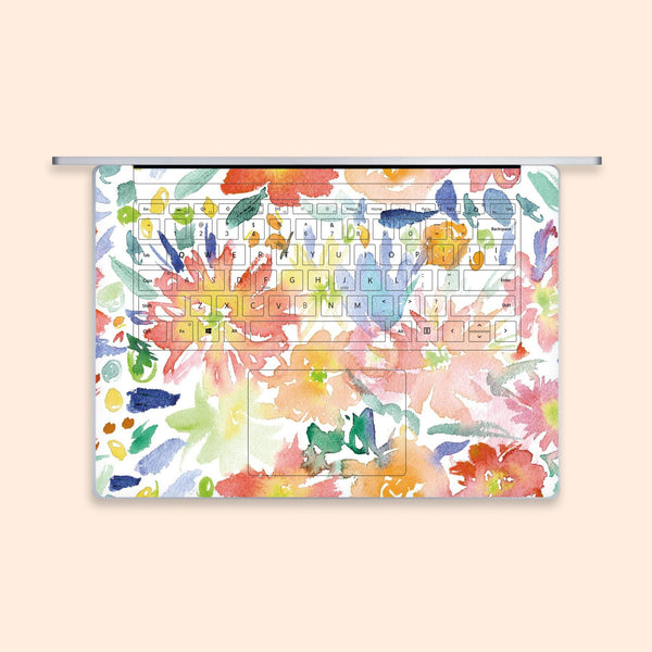 Watercolor Garden Microsoft SurfaceBook Keyboard Sticker Surface Laptop Full Keyboard Skin US Layout 3M Vinyl Skin