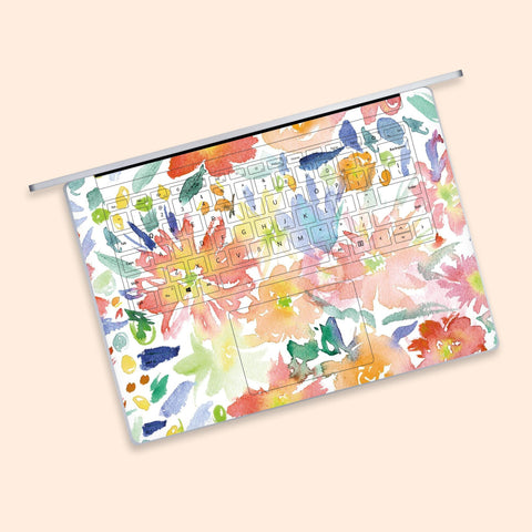 Watercolor Garden Microsoft SurfaceBook Keyboard Sticker Surface Laptop Full Keyboard Skin US Layout 3M Vinyl Skin