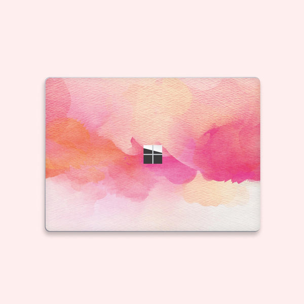 New Microsoft Surface Laptop Sticker Top Surface Skin WaterColor Pink Bottom Decal Protector Cover