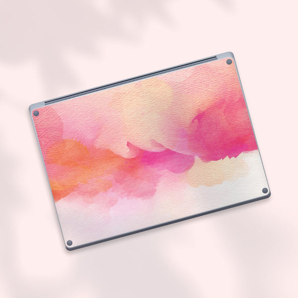 New Microsoft Surface Laptop Sticker Top Surface Skin WaterColor Pink Bottom Decal Protector Cover
