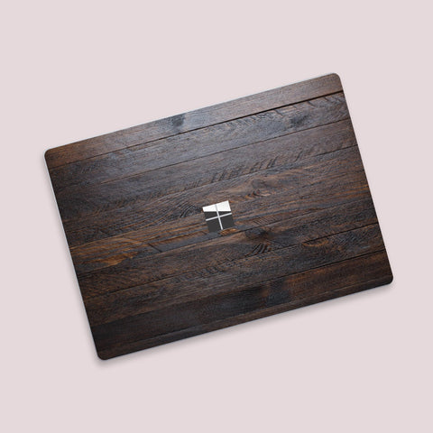 New Microsoft Surface Laptop Sticker Top Surface Skin Dark Woodgrain Bottom Decal Protector Cover