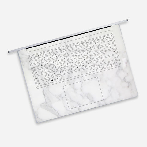 White Marble Microsoft Tablet Skin Keyboard Stickers SurfaceBook 2  13in Core i5 Decal Protector Cover