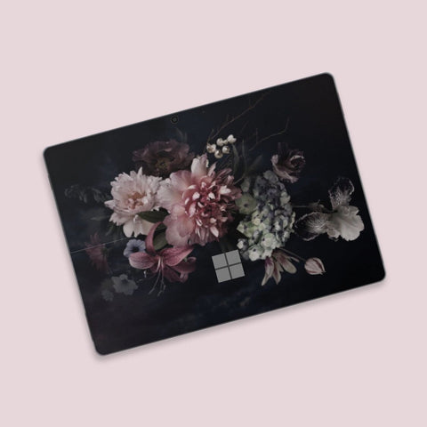 New Microsoft Surface Go Dark Flower Cover Surface Decal Protection Skin Surface Go Skin Surface Go 2 Cover Surface Go 3 Vinyl Sticker