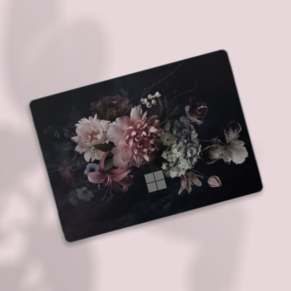 New Microsoft Surface Go Dark Flower Cover Surface Decal Protection Skin Surface Go Skin Surface Go 2 Cover Surface Go 3 Vinyl Sticker