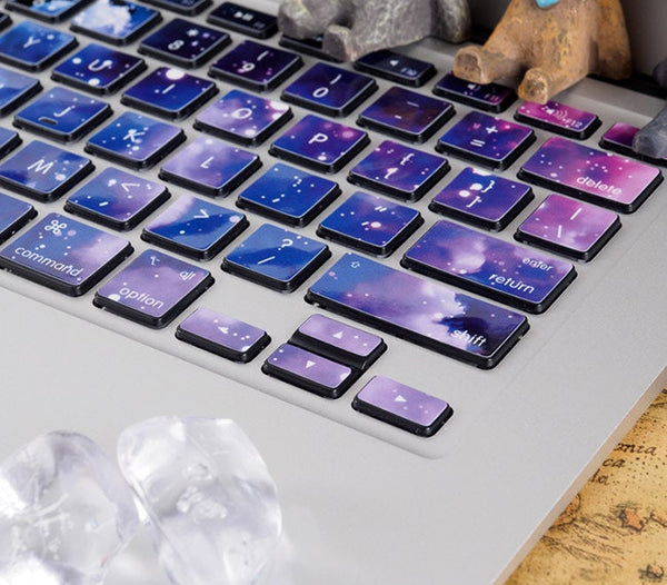 Purple Galaxy MacBook Air Keyboard Keys Skin MacBook Pro 15 stickers MacBook Pro 13 Touch Bar Keyboard Skin MacBook Pro 16 Decal