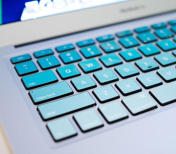 Blue MacBook keyboard keys Skin MacBook keys stickers MacBook Air 13 kits MacBook Pro 16 decal MacBook Pro 15 Keyboard Cover